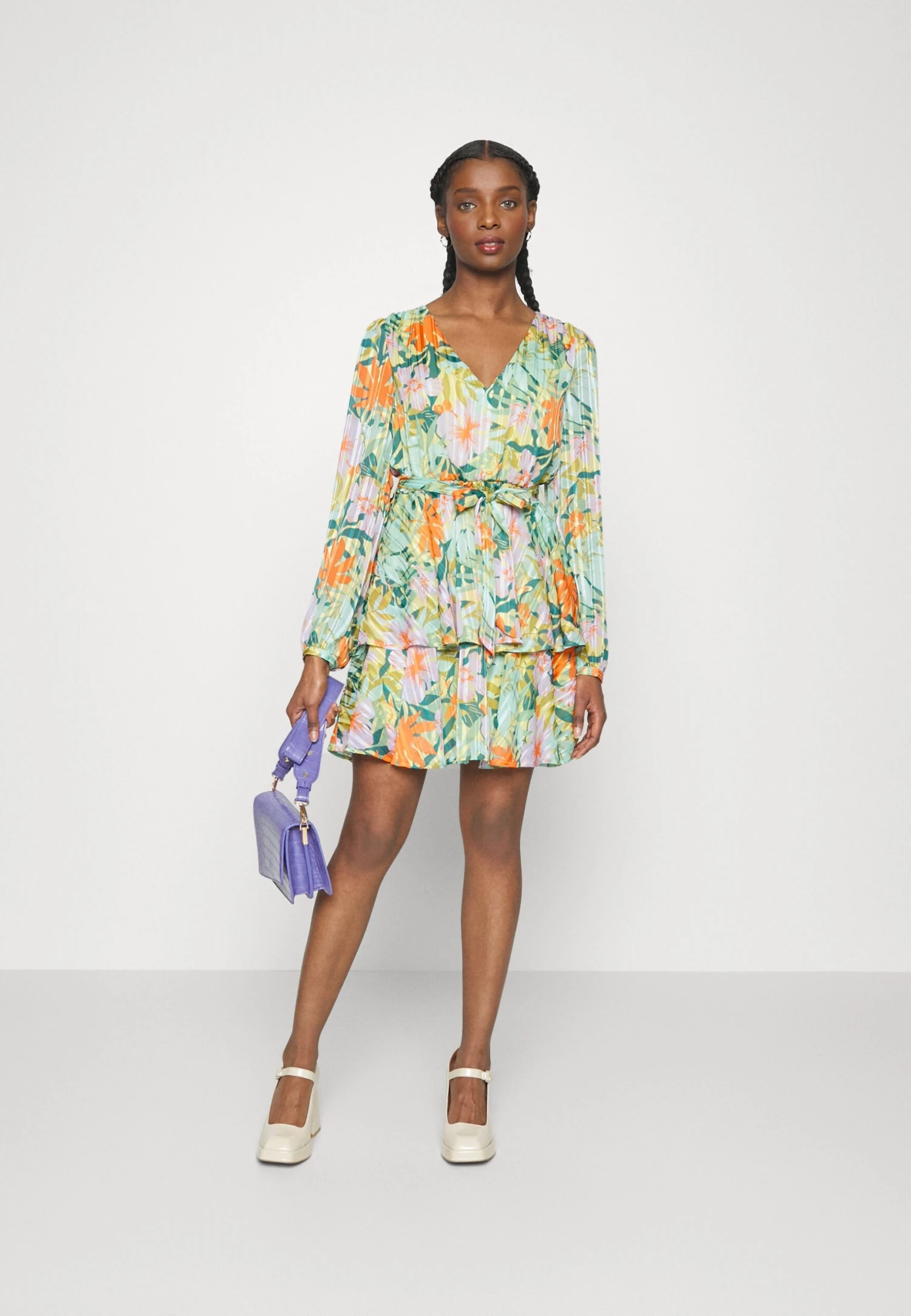 Vipaus New Short Dress - Jurk - Jade Lime/Tropical 4 Vipaus New Short Dress - Jurk - Jade Lime/Tropical - Afbeelding 2