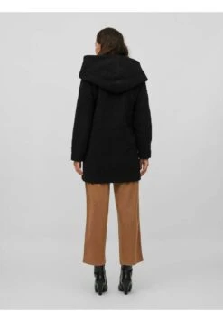 Vila Halflange Jas - Black -Vila 78df86525aa043acbe96409be019adea