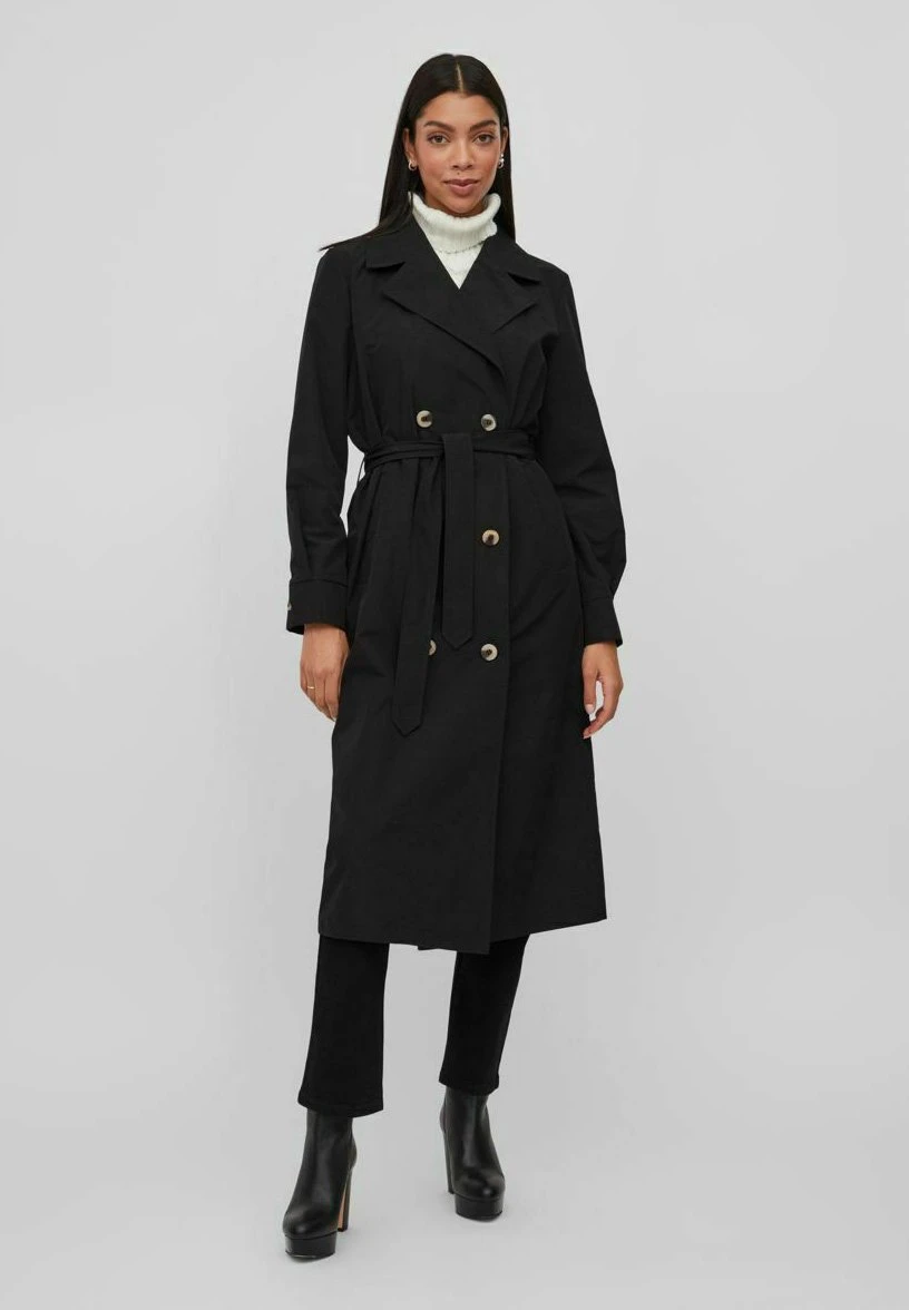 Vila Langer - Trenchcoat - Black 3 Vila Langer - Trenchcoat - Black