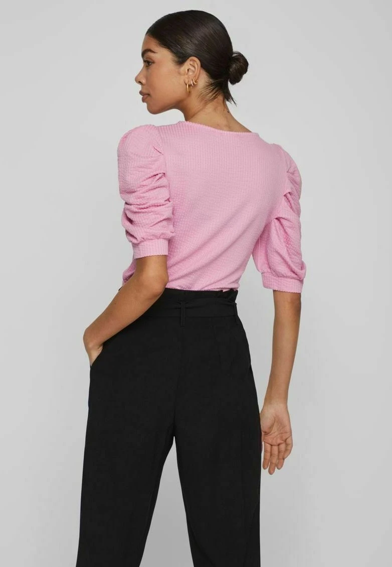 Vila Mit Kurzen Ärmeln Detailreiches - T-Shirt Print - Begonia Pink 5 Vila Mit Kurzen Ärmeln Detailreiches - T-Shirt Print - Begonia Pink - Afbeelding 3