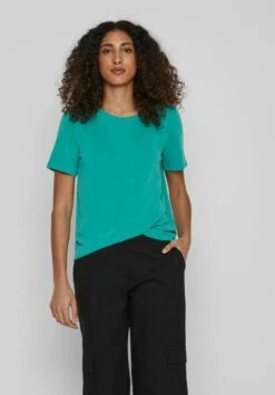 Vila Kurzärmeliges Rundhals - T-Shirt Basic - Alhambra