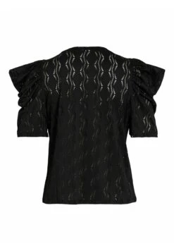 Vila Mit Kurzen Ärmeln Detailreiches - Blouse - Black -Vila 80de9dbebc6a468e919914ae28586cf9