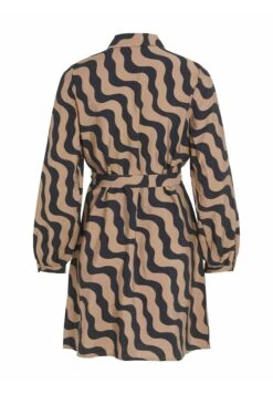 Vila Mit Langen Ärmeln Tie Waist - Blousejurk - Savannah Tan -Vila 812b2104a2814a279a91353cead8034e