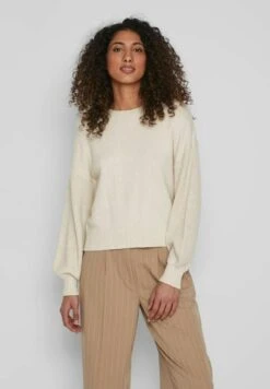 Vila Ballonärmel - Trui - Super Light Natural Melan