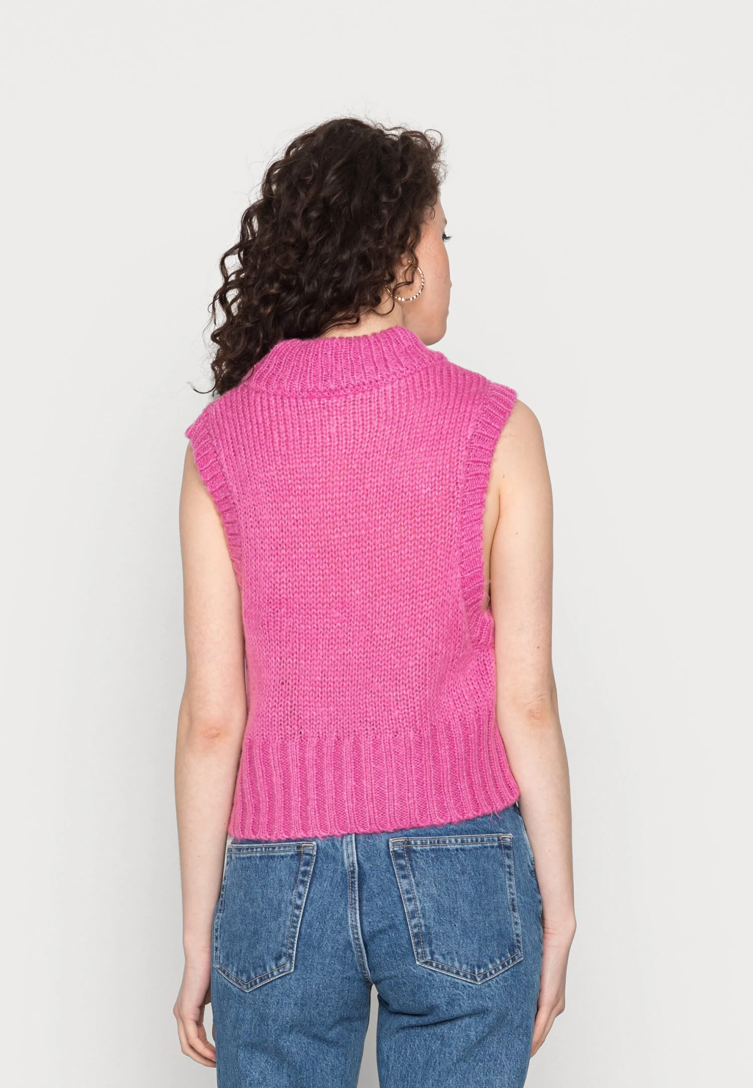 Vila Vinelle O Neck- Trui - Fuchsia Pink 5 Vila Vinelle O Neck- Trui - Fuchsia Pink - Afbeelding 3