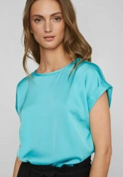 Vila Mit Kurzen Ärmeln Glänzendes - Blouse - Capri 11 Vila Mit Kurzen Ärmeln Glänzendes - Blouse - Capri -Vila 8972fb635c1e44b29a2bdbcf6f33e973