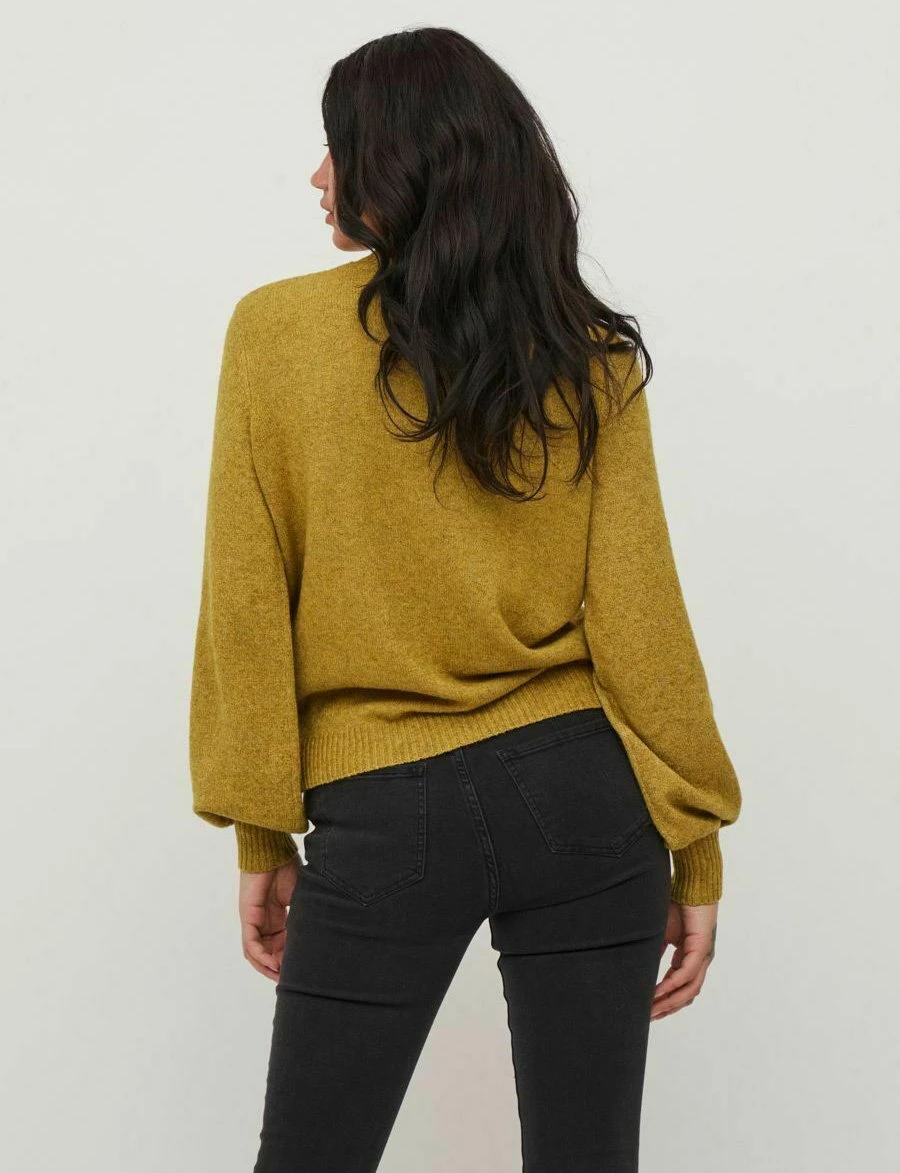 Vila Ballonärmel - Trui - Golden Palm 5 Vila Ballonärmel - Trui - Golden Palm - Afbeelding 3