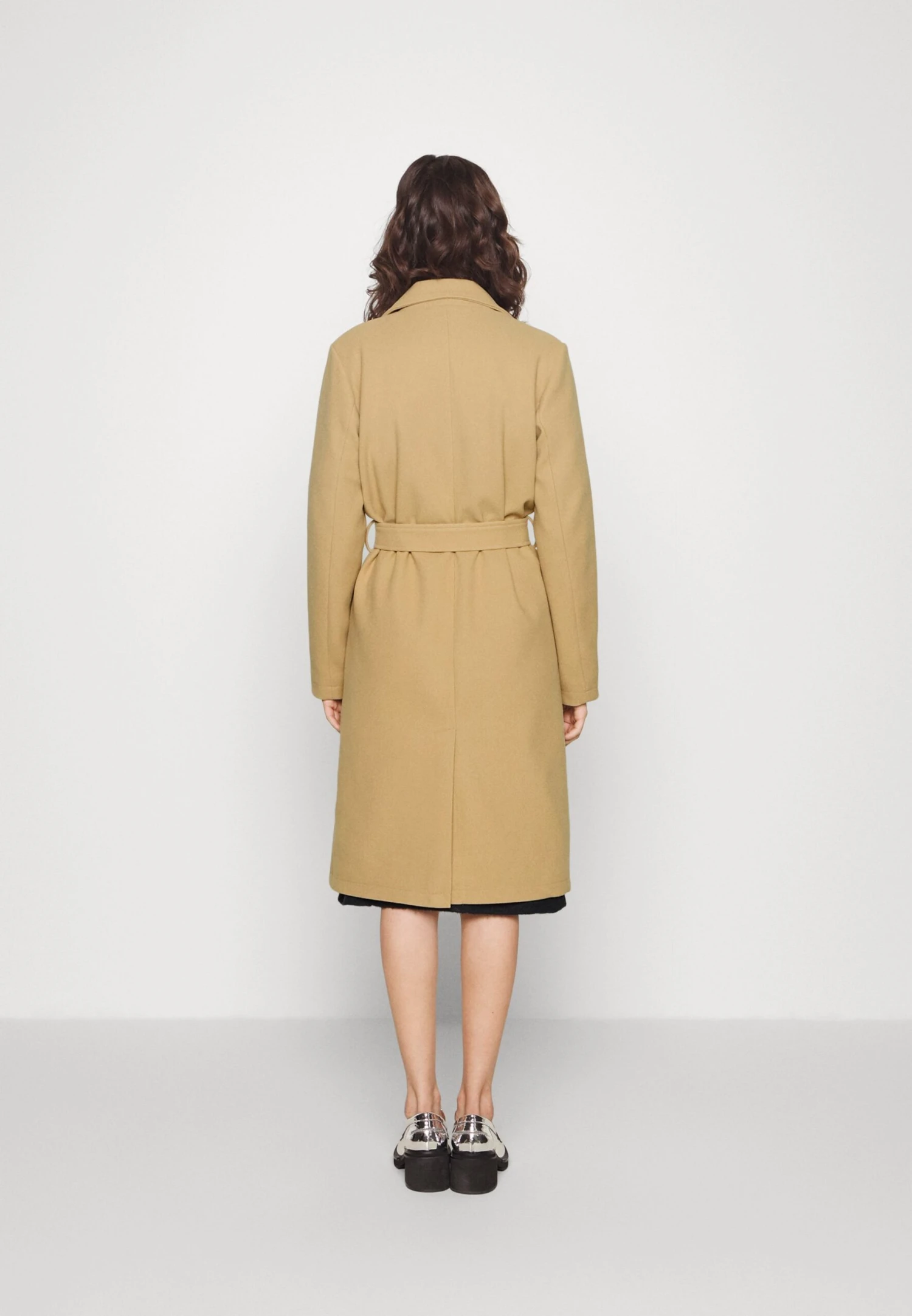 Vila Vipoko Long Belt Coat - Mantel - Sesame 5 Vila Vipoko Long Belt Coat - Mantel - Sesame - Afbeelding 3