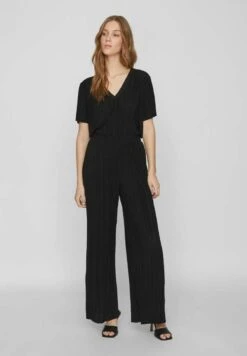 Vila V-Ausschnitt Kurzärmeliges - Blouse - Black -Vila 8a8bb66c702a43dc8d33a9a3195a1f7a