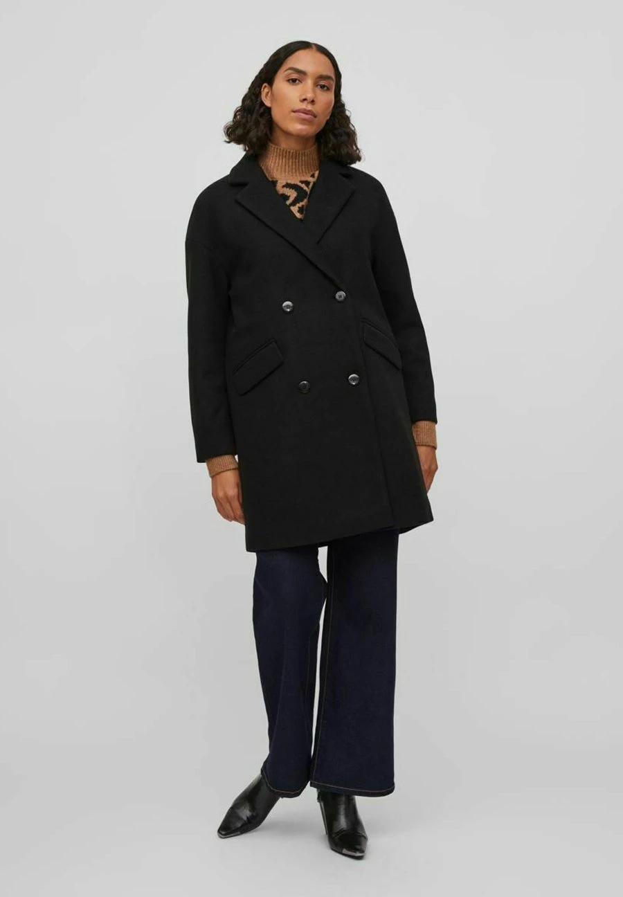 Vila Halflange Jas - Black 4 Vila Halflange Jas - Black - Afbeelding 2