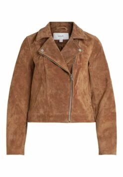 Vila Leren Jas - Toffee -Vila 8b551247cd82420da9ba43438a707d8d