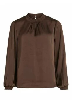 Vila Langarm Gesmoktes - Blouse - Demitasse