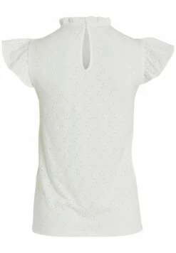 Vila Mit Angeschnittenen Ärmeln Gerüschtes - Blouse - Cloud Dancer -Vila 9085c585e02a4bb096d0168e6e04e1be