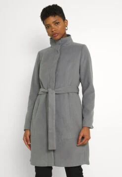 Vila Vipoku High Neck Coat - Mantel - Mottled Grey