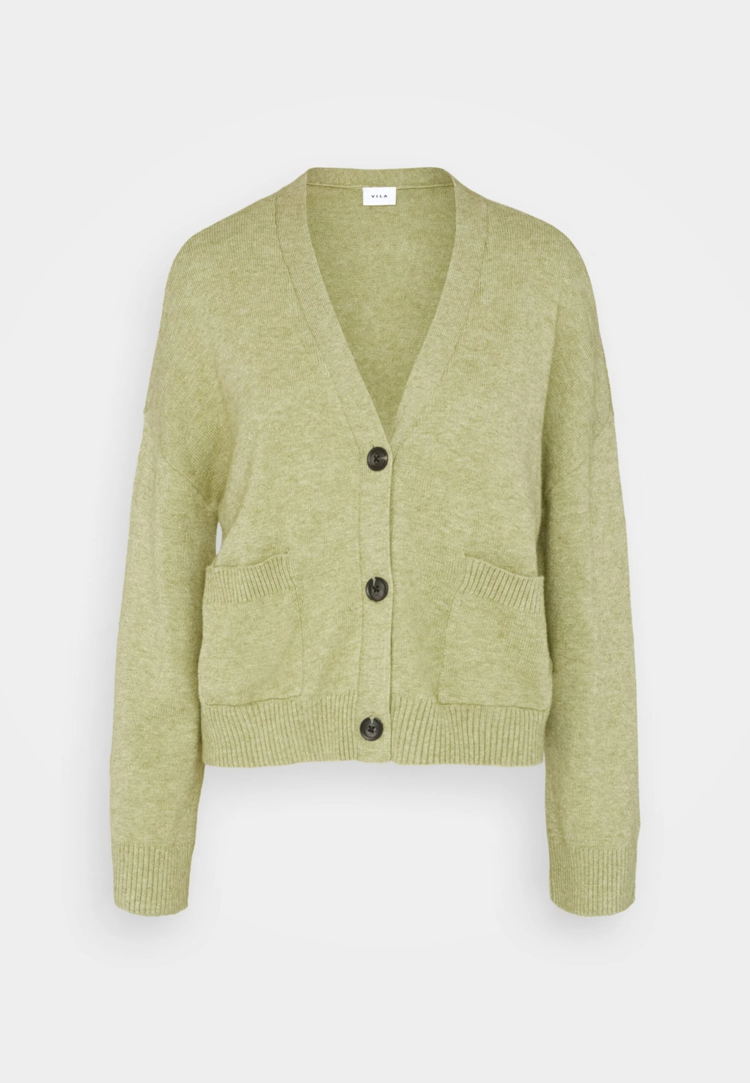 Vila Viril Cardigan - Vest - Calliste Green Melange 7 Vila Viril Cardigan - Vest - Calliste Green Melange - Afbeelding 5