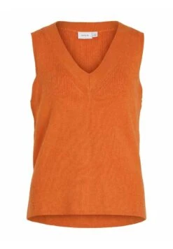 Vila Viril V-Neck- Top - Burnt Orange 14 Vila Viril V-Neck- Top - Burnt Orange -Vila 9576bc1dcd7340329a2ac402dd1067d3