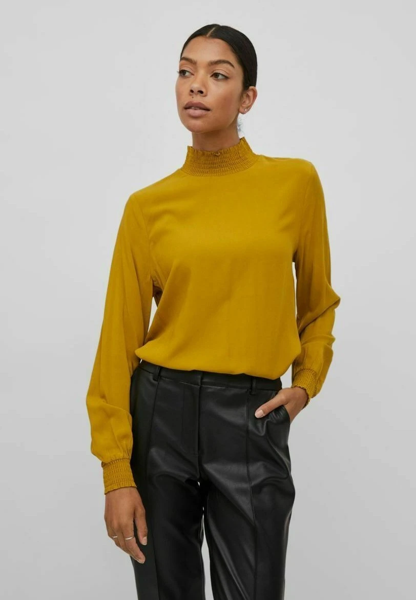 Vila Gesmoktes - Blouse - Golden Palm 3 Vila Gesmoktes - Blouse - Golden Palm