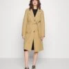 Vila Vipoko Long Belt Coat - Mantel - Sesame -Vila 981791f3bbcc40d8bcc7486217c4a760