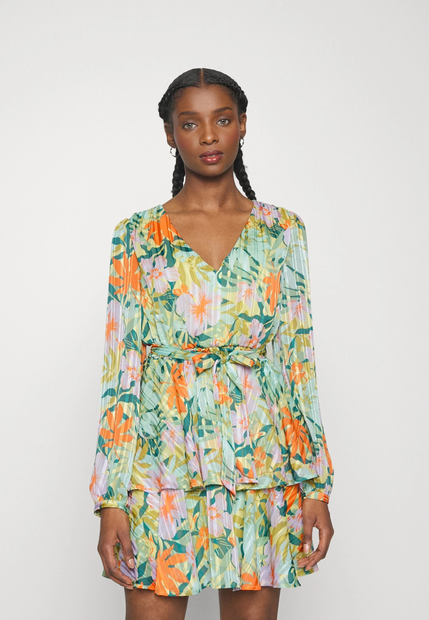 Vipaus New Short Dress - Jurk - Jade Lime/Tropical 3 Vipaus New Short Dress - Jurk - Jade Lime/Tropical