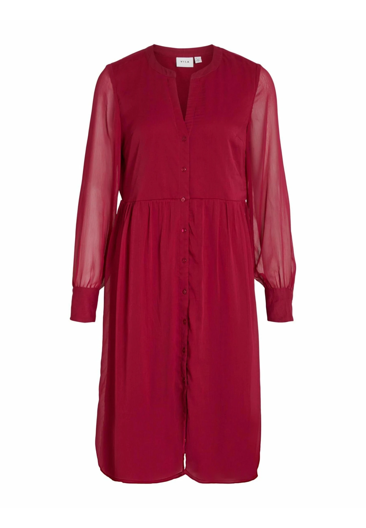 Vila Vifalia - Blousejurk - Beet Red 7 Vila Vifalia - Blousejurk - Beet Red - Afbeelding 5