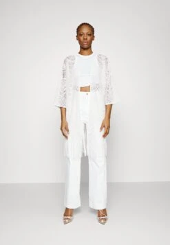 Vila Vinola Fringle Kimono - Lichte Jas - Snow White