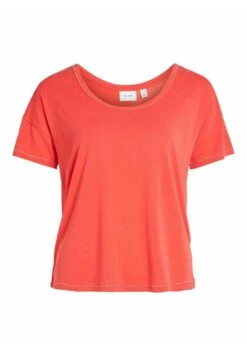 Vila Mit Kurzen Ärmeln U-Ausschnitt - T-Shirt Basic - Flame Scarlet 12 Vila Mit Kurzen Ärmeln U-Ausschnitt - T-Shirt Basic - Flame Scarlet -Vila 9a686fa3091a4199a6b29087fd140b22