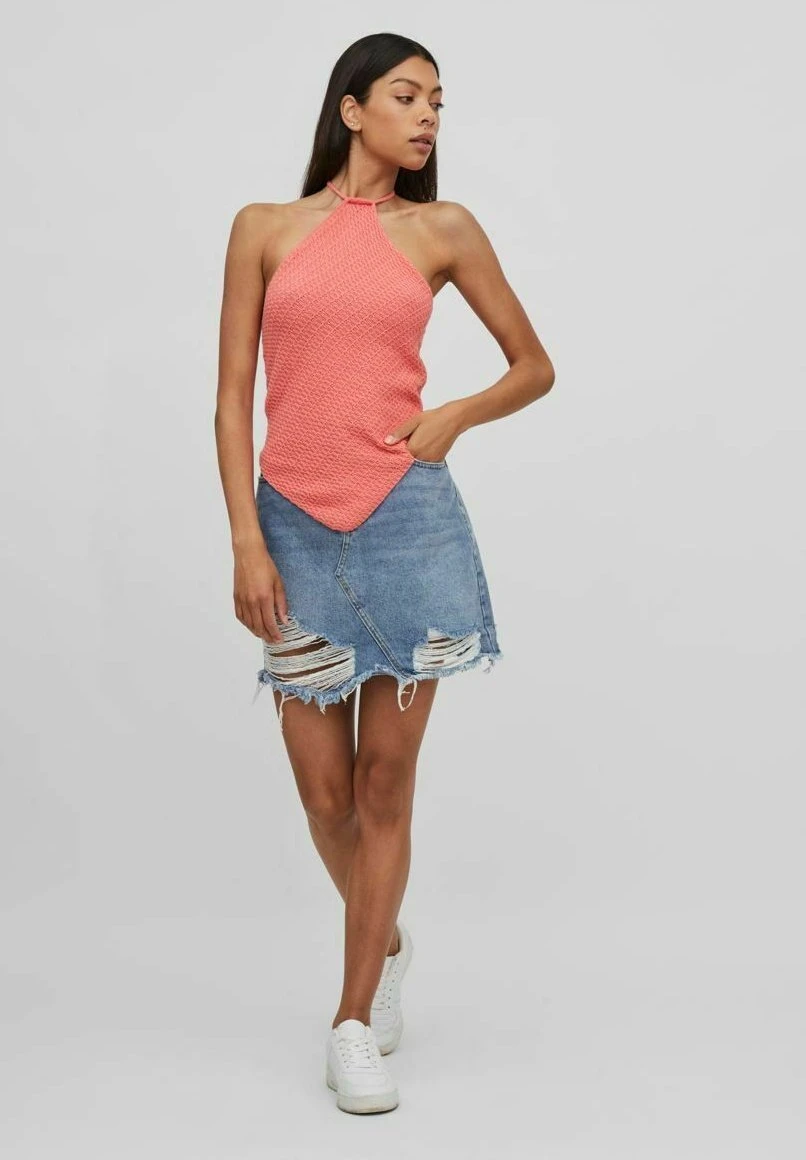 Vila Crop - Top - Sugar Coral 4 Vila Crop - Top - Sugar Coral - Afbeelding 2