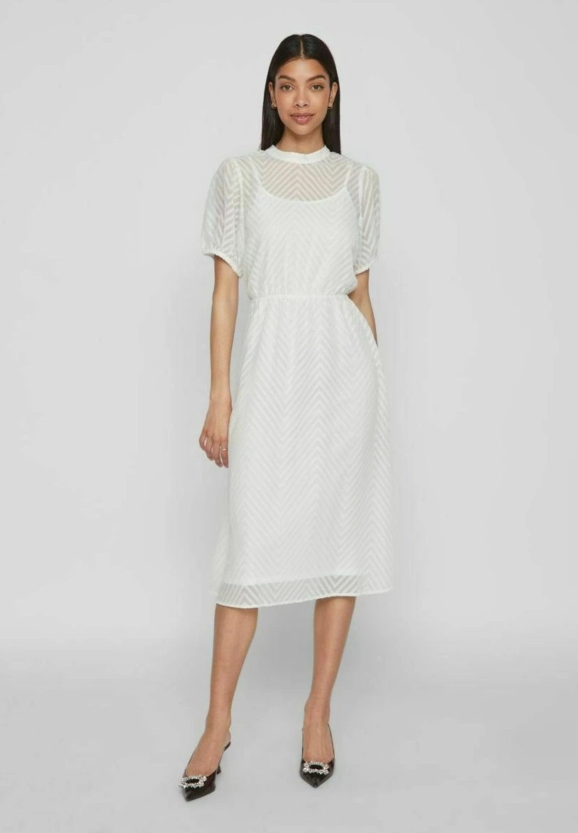 Vila Kurzärmeliges - Jurk - Cloud Dancer 3 Vila Kurzärmeliges - Jurk - Cloud Dancer