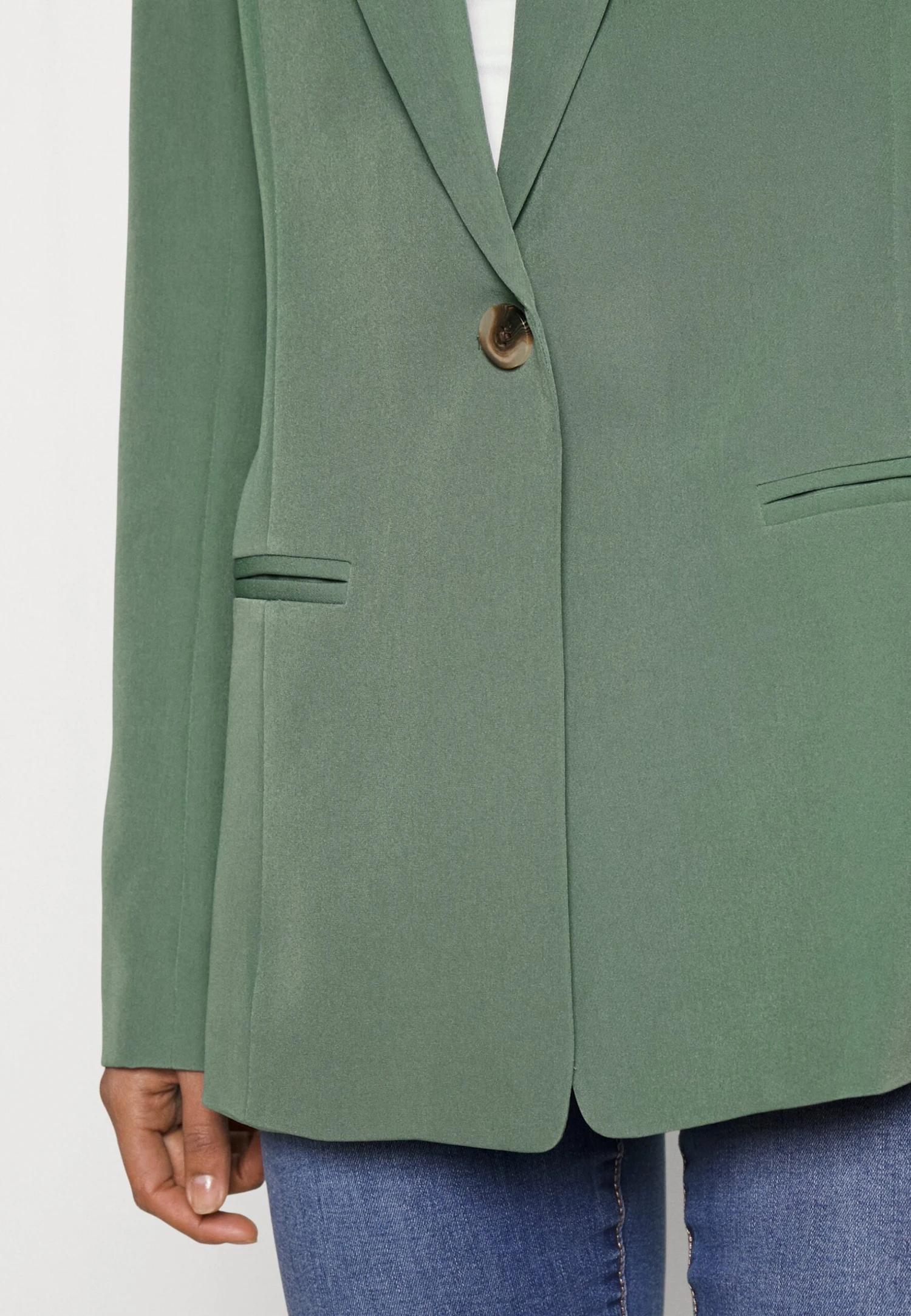 Vila Vilowny Straight - Blazer - Duck Green 8 Vila Vilowny Straight - Blazer - Duck Green - Afbeelding 6