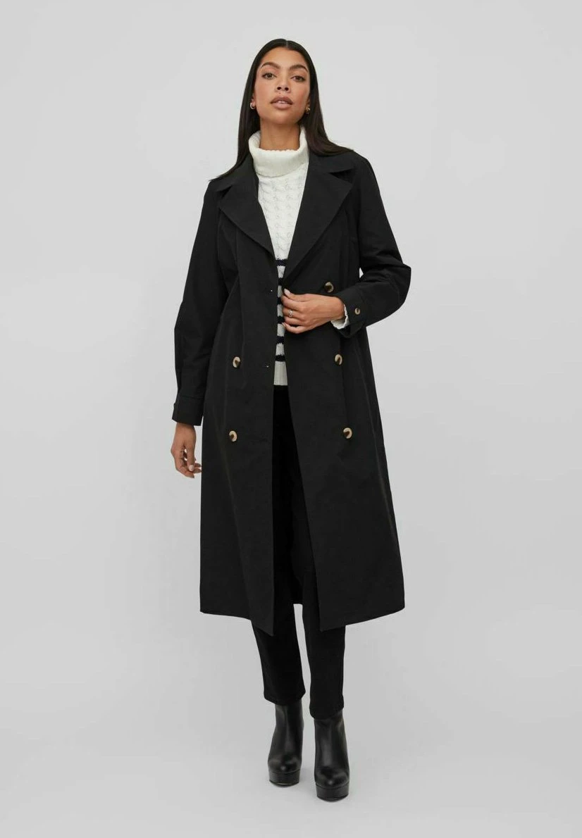 Vila Langer - Trenchcoat - Black 4 Vila Langer - Trenchcoat - Black - Afbeelding 2
