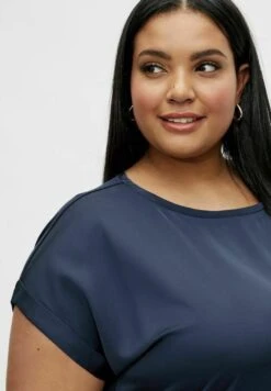 Curve - T-Shirt Basic - Navy 11 Curve - T-Shirt Basic - Navy -Vila a1832c2bffc84ff68596eb29ee0bbd10