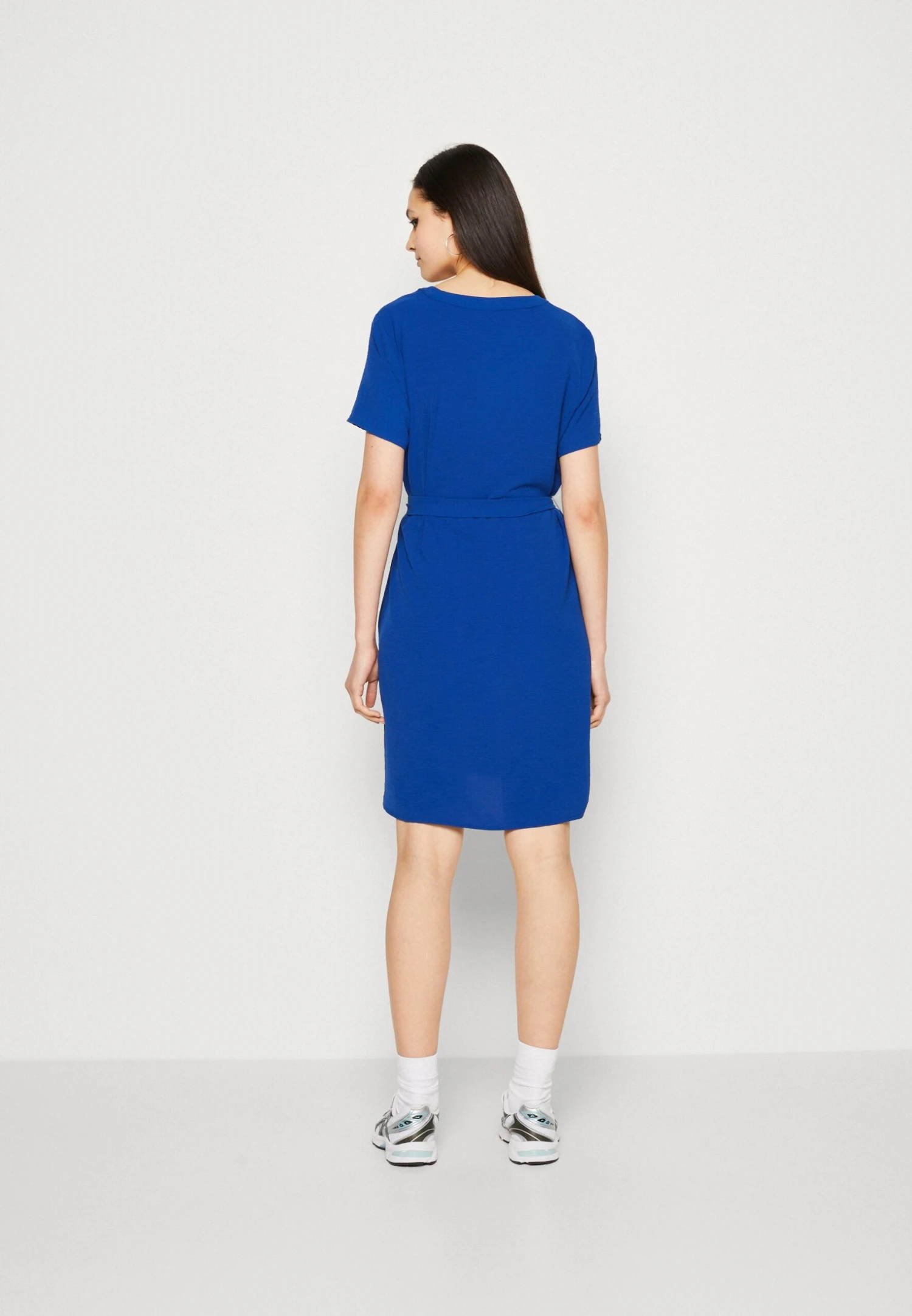 Vila Vijosa V Neck Short Shirt Dress - Blousejurk - Mazarine Blue 5 Vila Vijosa V Neck Short Shirt Dress - Blousejurk - Mazarine Blue - Afbeelding 3