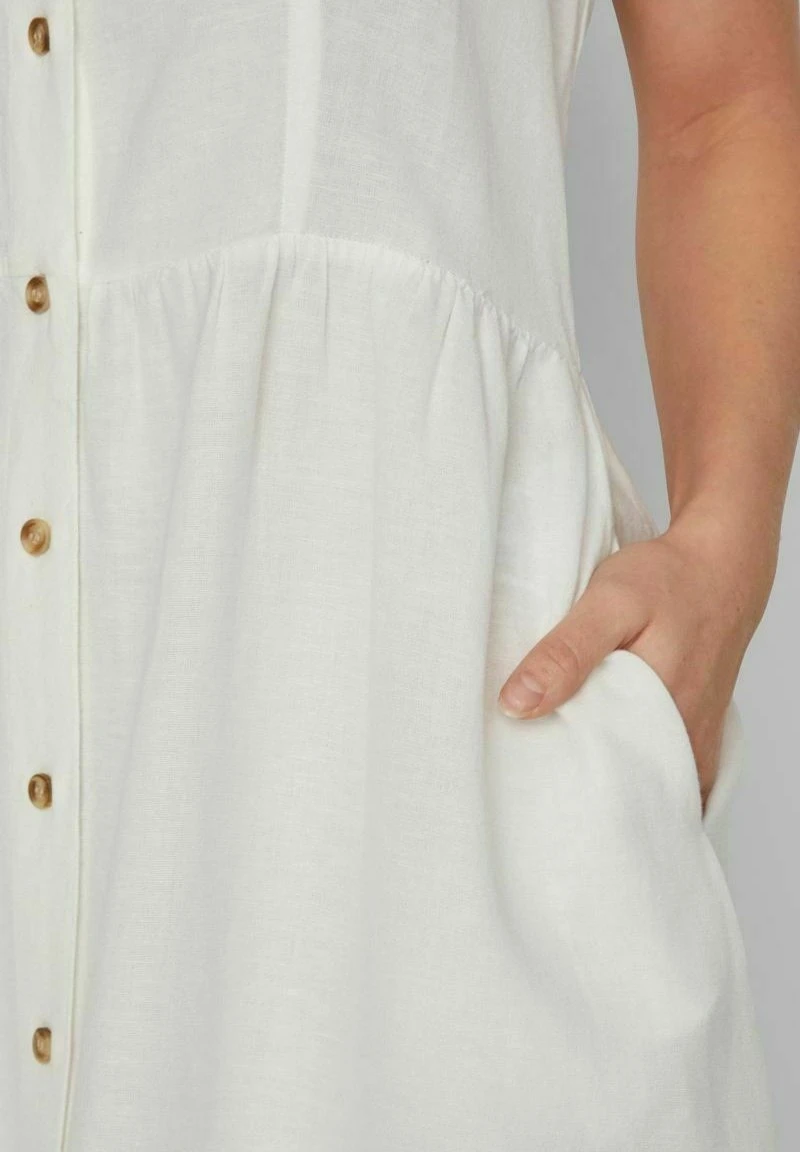 Vila Viprisilla New S/L Strap Knee- Jurk - Snow White 7 Vila Viprisilla New S/L Strap Knee- Jurk - Snow White - Afbeelding 5