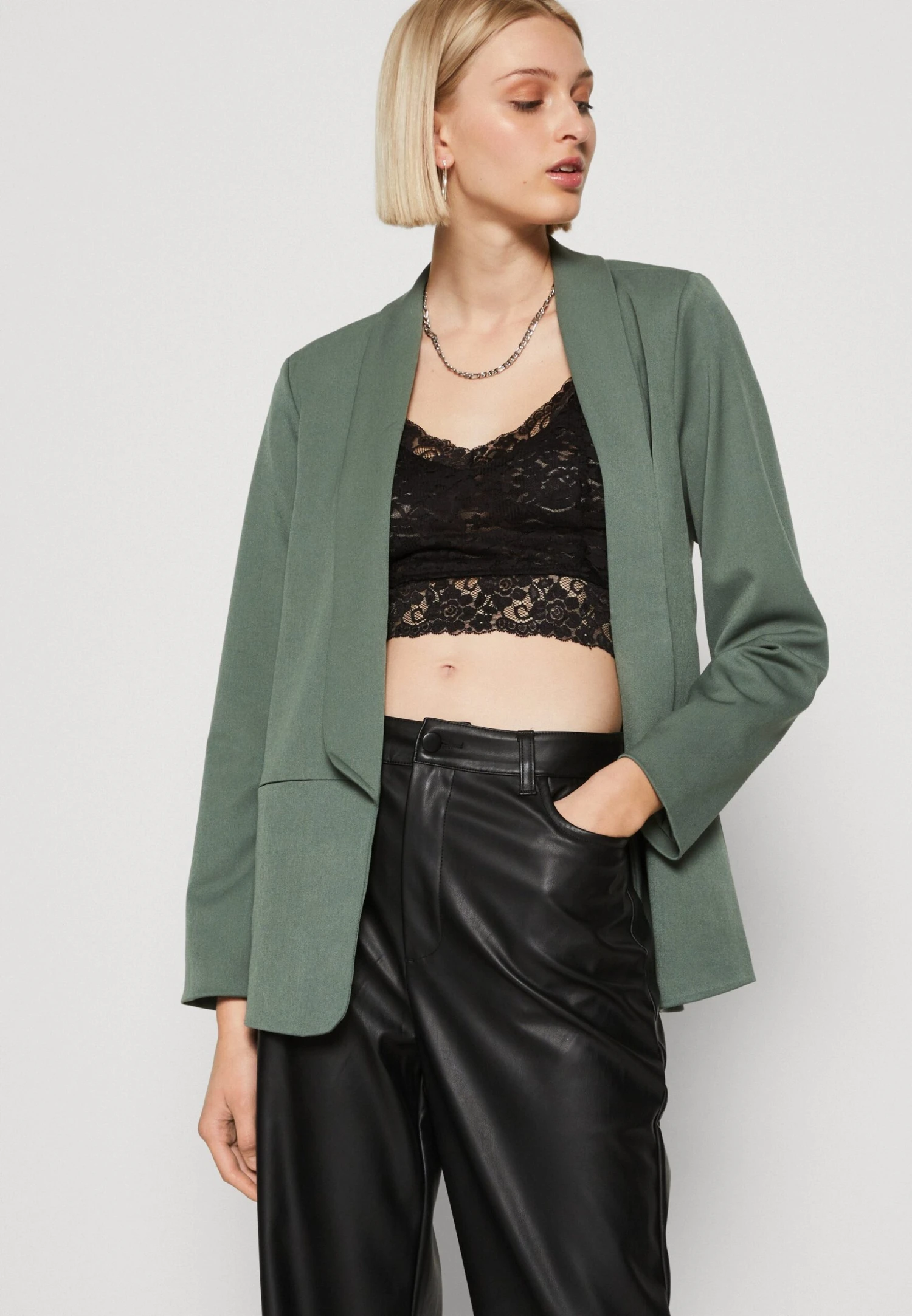 Vila Vivarone Open - Blazer - Duck Green 6 Vila Vivarone Open - Blazer - Duck Green - Afbeelding 4