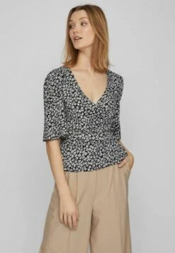 Vila Kurzärmeliges - Blouse - Black