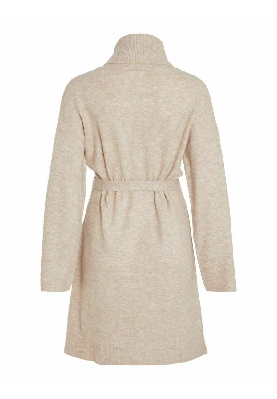 Vila Vimalina Rollneck - Gebreide Jurk - Natural Melange 9 Vila Vimalina Rollneck - Gebreide Jurk - Natural Melange - Afbeelding 7