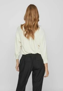 Vila Mit 3/4 Ärmeln V Ausschnitt - Blouse - Birch -Vila a85ab3c94d384846969ae231a5265659
