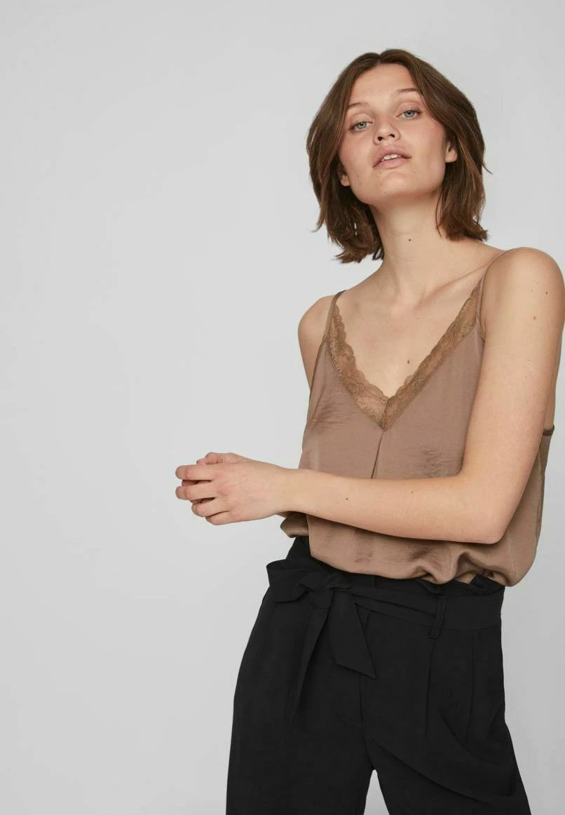 Vila Verziertes - Top - Brown Lentil 7 Vila Verziertes - Top - Brown Lentil - Afbeelding 5