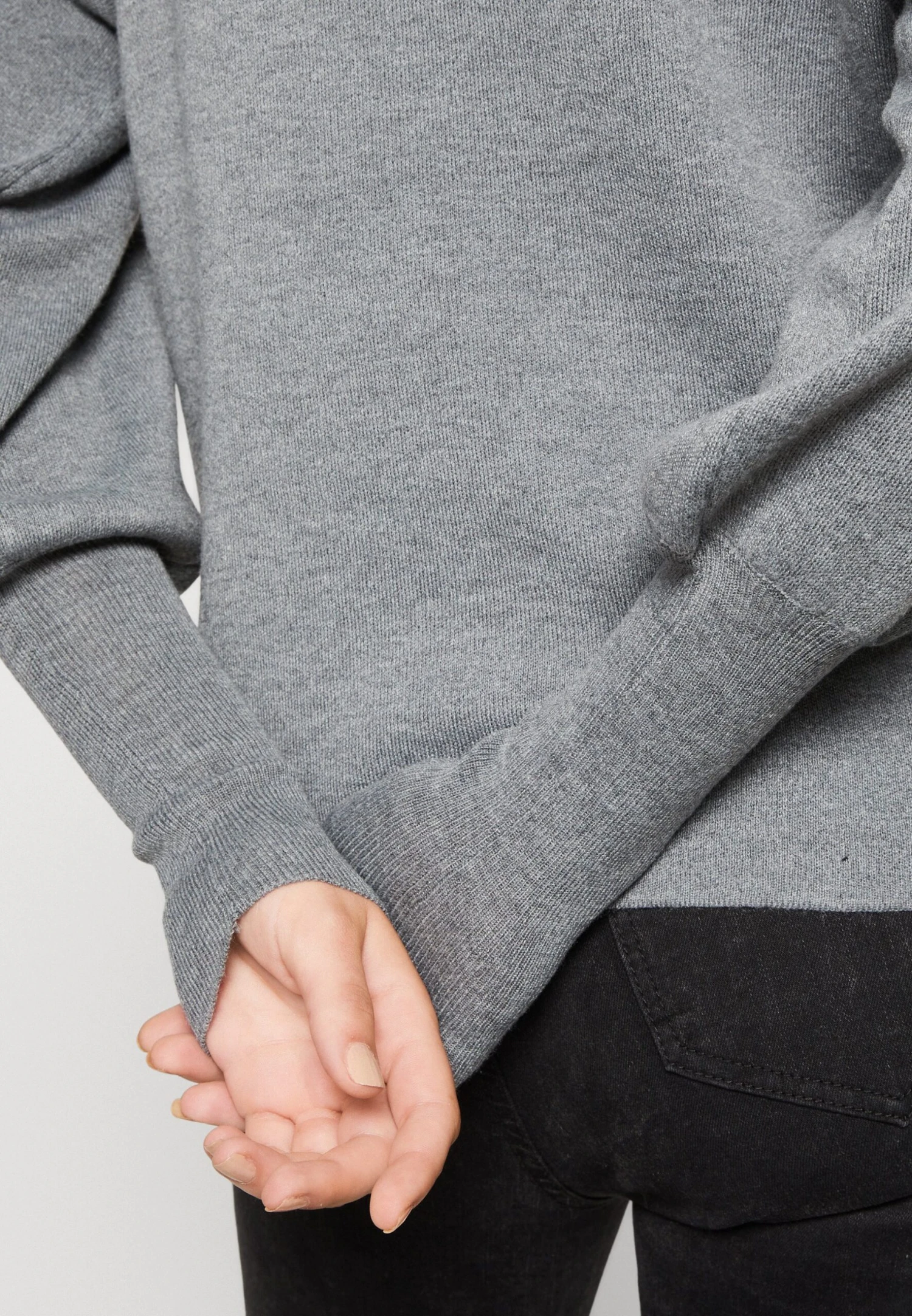 Vila Vimarla O Neck - Trui - Medium Grey Melange 8 Vila Vimarla O Neck - Trui - Medium Grey Melange - Afbeelding 6