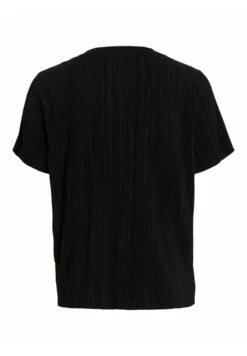 Vila V-Ausschnitt Kurzärmeliges - Blouse - Black -Vila b1724fb1038f4cababb0a6244ab9dc03