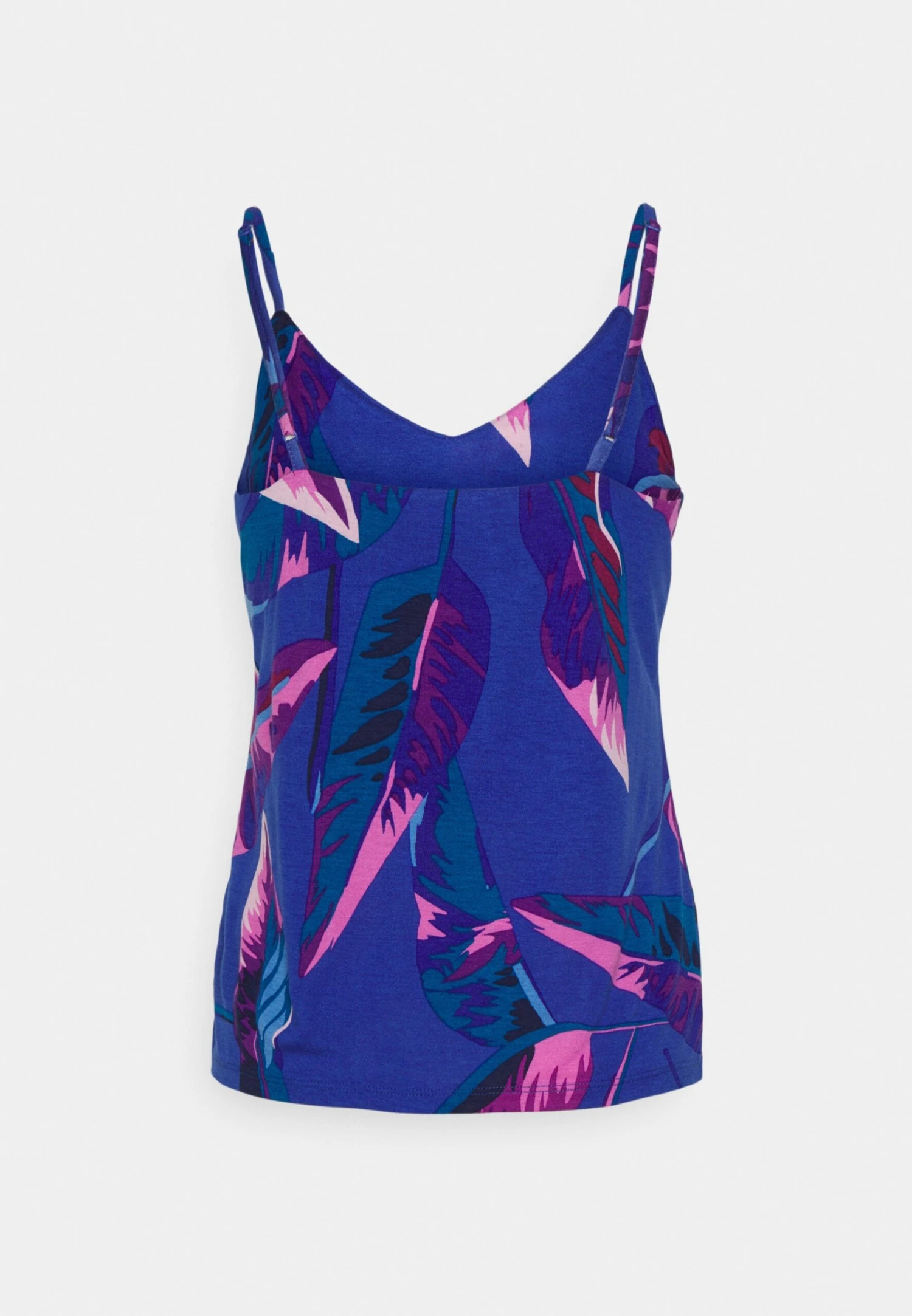 Vila Vikami Cami - Top - Mazarine Blue Aop Pink Leafs 4 Vila Vikami Cami - Top - Mazarine Blue Aop Pink Leafs - Afbeelding 2