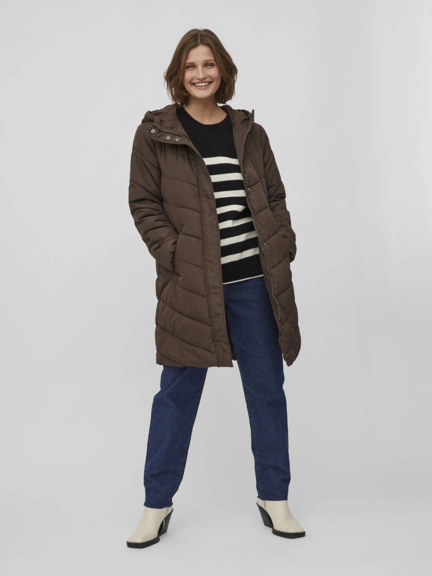 Vila Winterjas - Chocolate Brown 4 Vila Winterjas - Chocolate Brown - Afbeelding 2