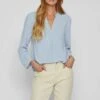 Vila Mit 3/4 Armeln V Ausschnitt - Blouse - Kentucky Blue