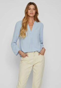 Vila Mit 3/4 Armeln V Ausschnitt - Blouse - Kentucky Blue