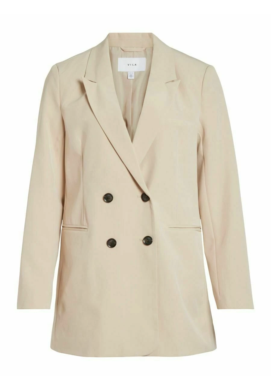 Vila Langer - Halflange Jas - Cement 8 Vila Langer - Halflange Jas - Cement - Afbeelding 6