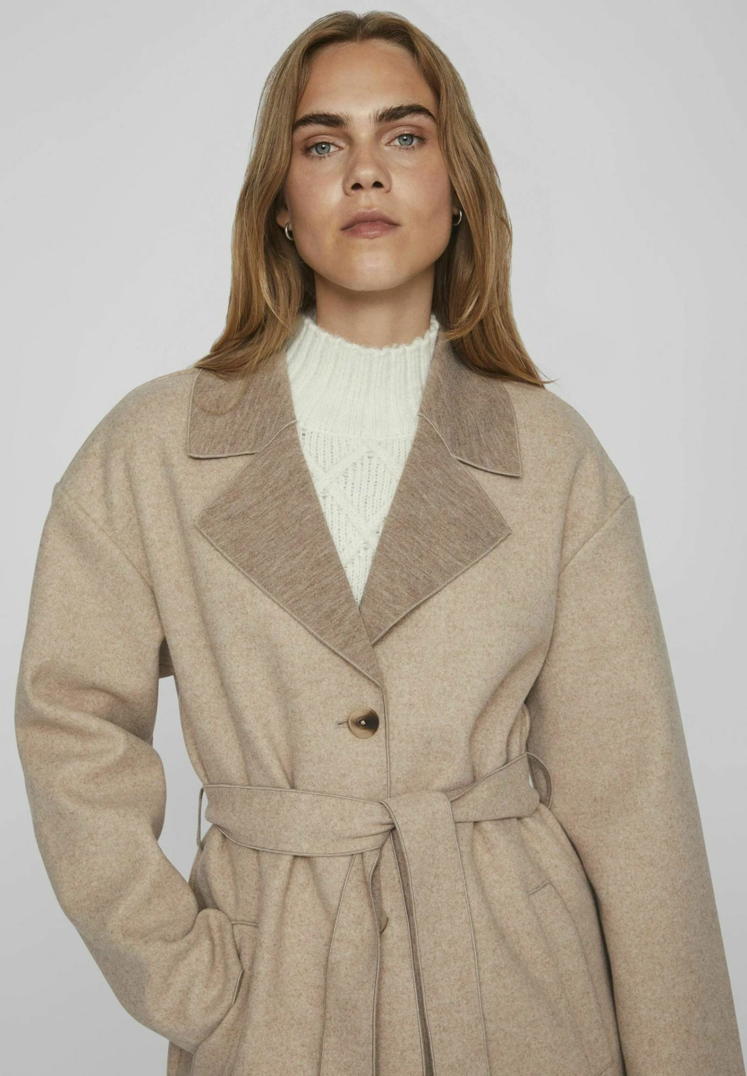 Vila Gebundener Longline - Trenchcoat - Brown Lentil 6 Vila Gebundener Longline - Trenchcoat - Brown Lentil - Afbeelding 4