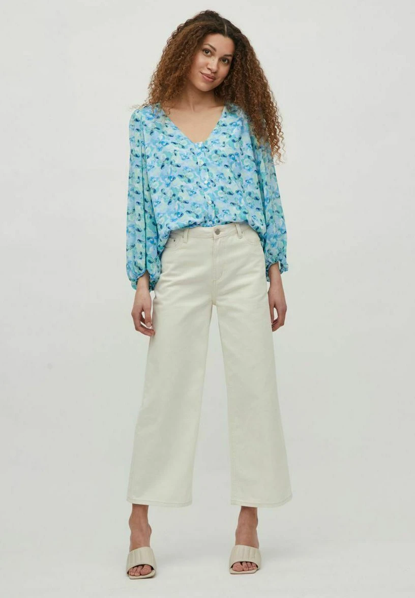 Vila Mit 3/4-Ärmeln- Blouse - Horizon Blue 4 Vila Mit 3/4-Ärmeln- Blouse - Horizon Blue - Afbeelding 2