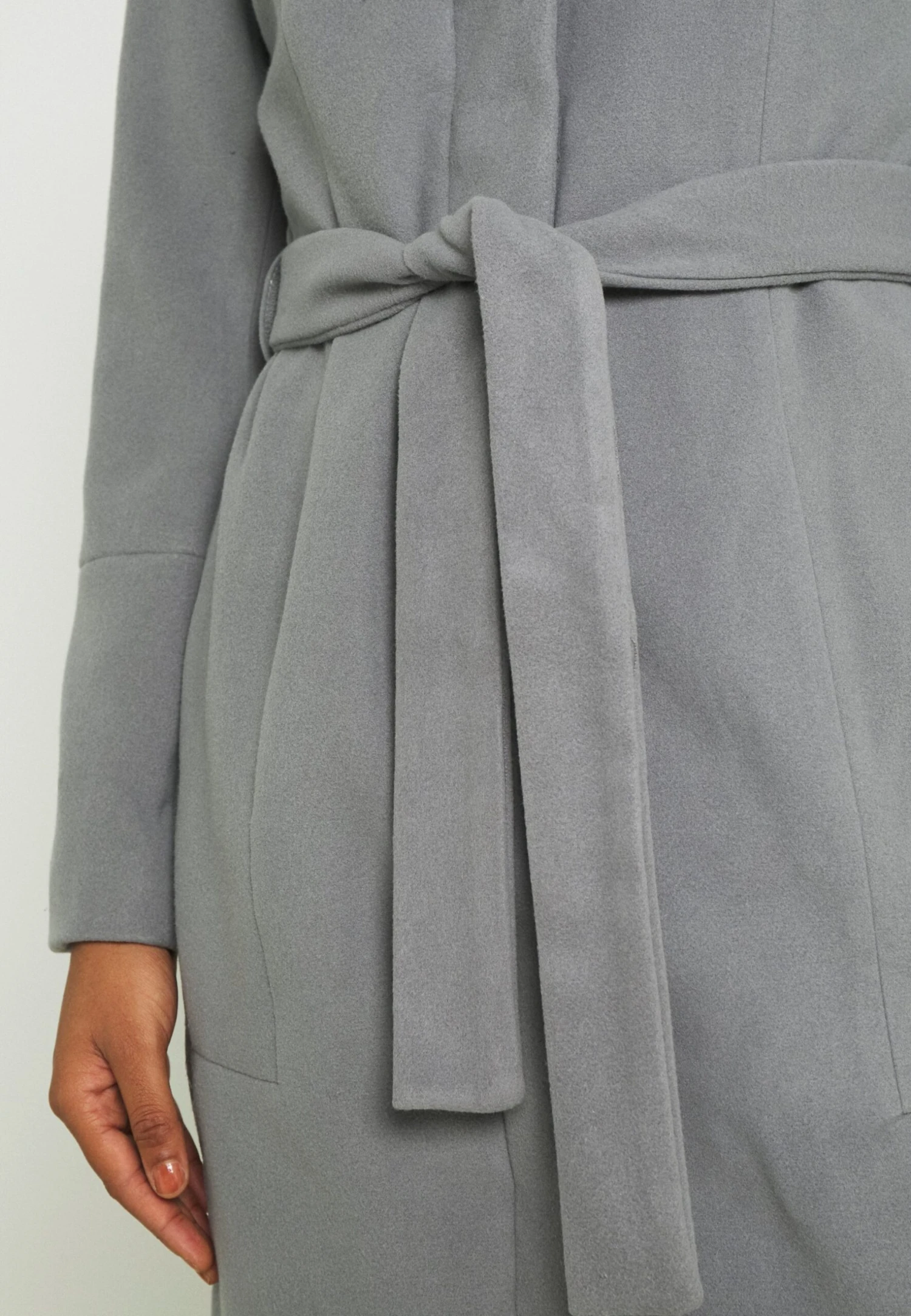 Vila Vipoku High Neck Coat - Mantel - Mottled Grey 8 Vila Vipoku High Neck Coat - Mantel - Mottled Grey - Afbeelding 6