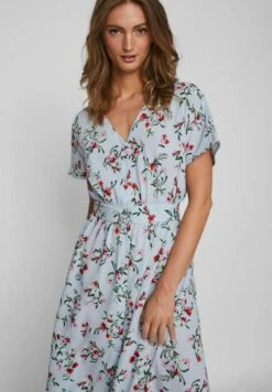 Vila Midi Kurzärmeliges - Blousejurk - Kentucky Blue -Vila bb8cf95bdfca41dfb3c15d8c00372394