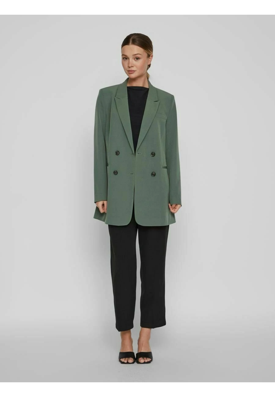 Vila Langer - Halflange Jas - Duck Green 4 Vila Langer - Halflange Jas - Duck Green - Afbeelding 2